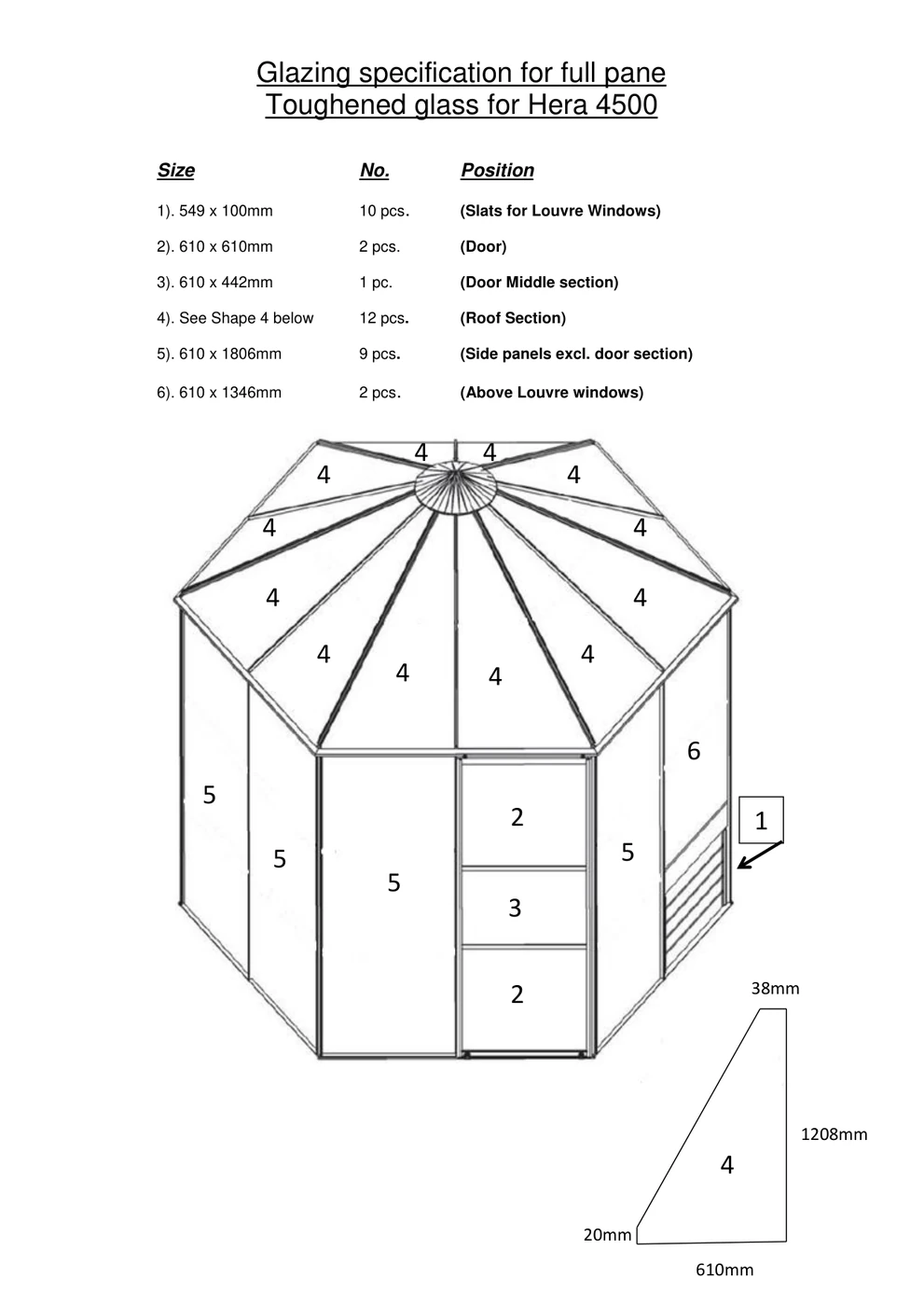 Vitavia toughened glass plan for the Hera