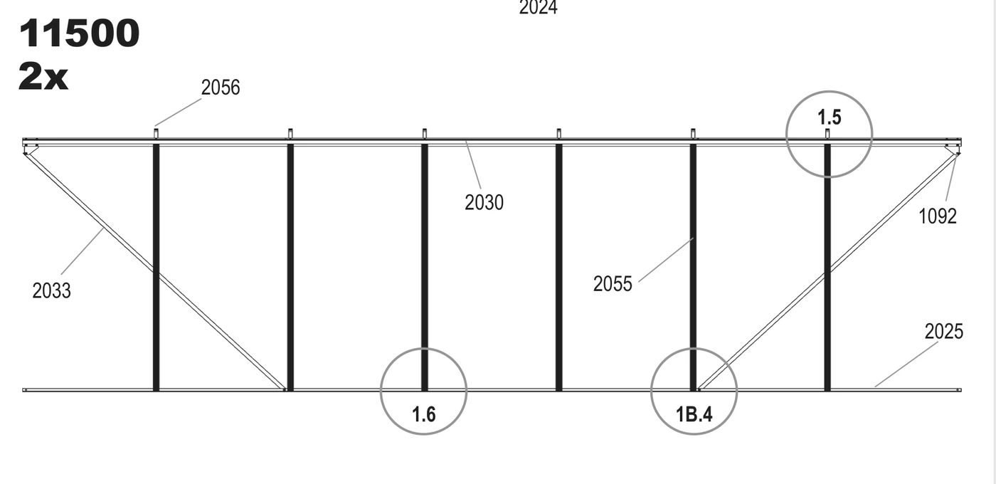 Step 1B drawing, 11500