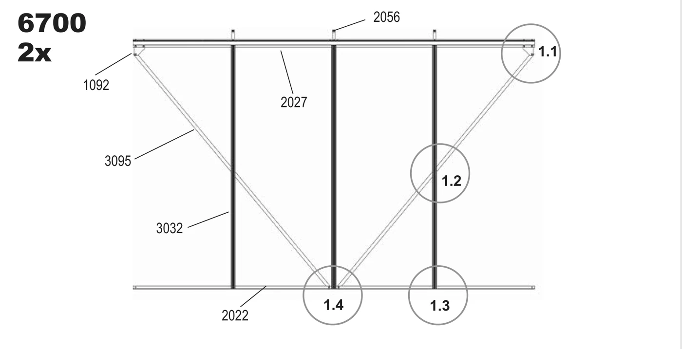 Step 1A drawing, 6700