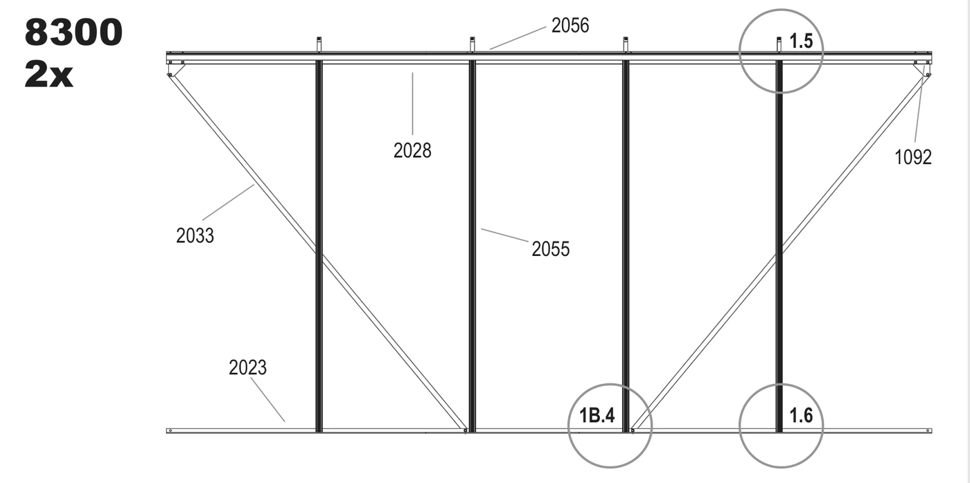 Step 1A drawing, 8300