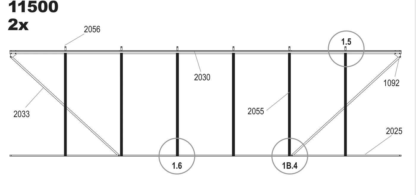 Step 1B drawing, 11500