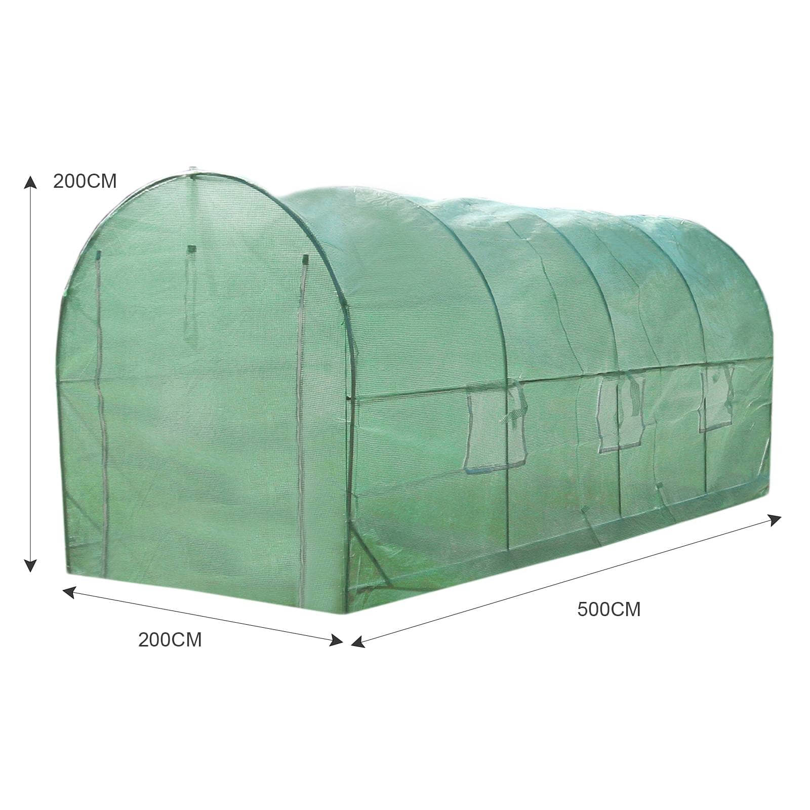 Polytunnel 5m x 2m 19mm Frame Greenhouse Stores