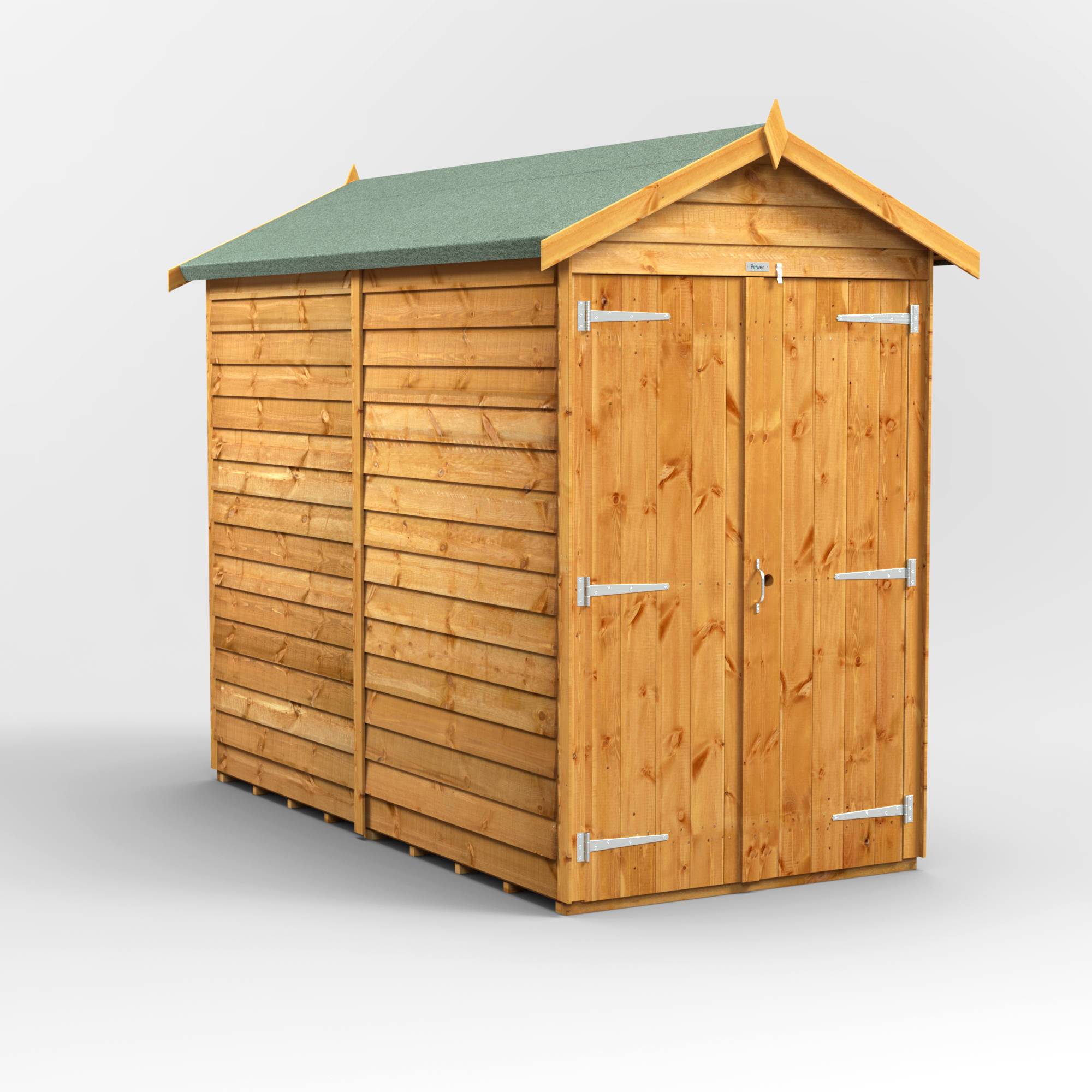 Power 8x4 Windowless Overlap Apex Wooden Shed
