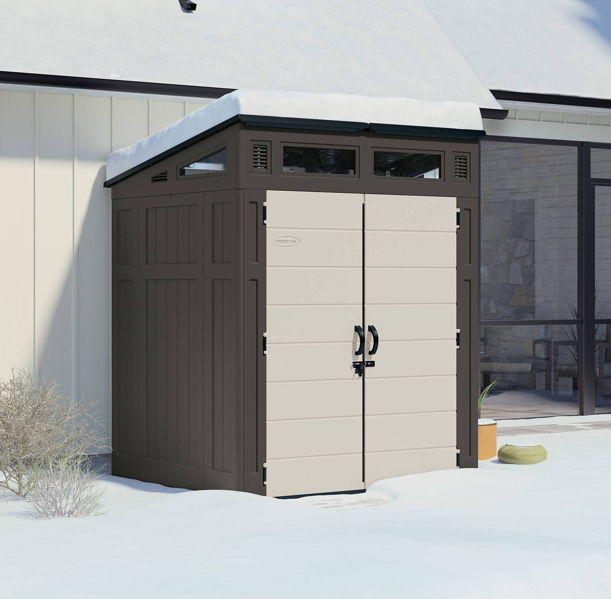 Suncast Modernist 6x5 Pent Roof Plastic Shed