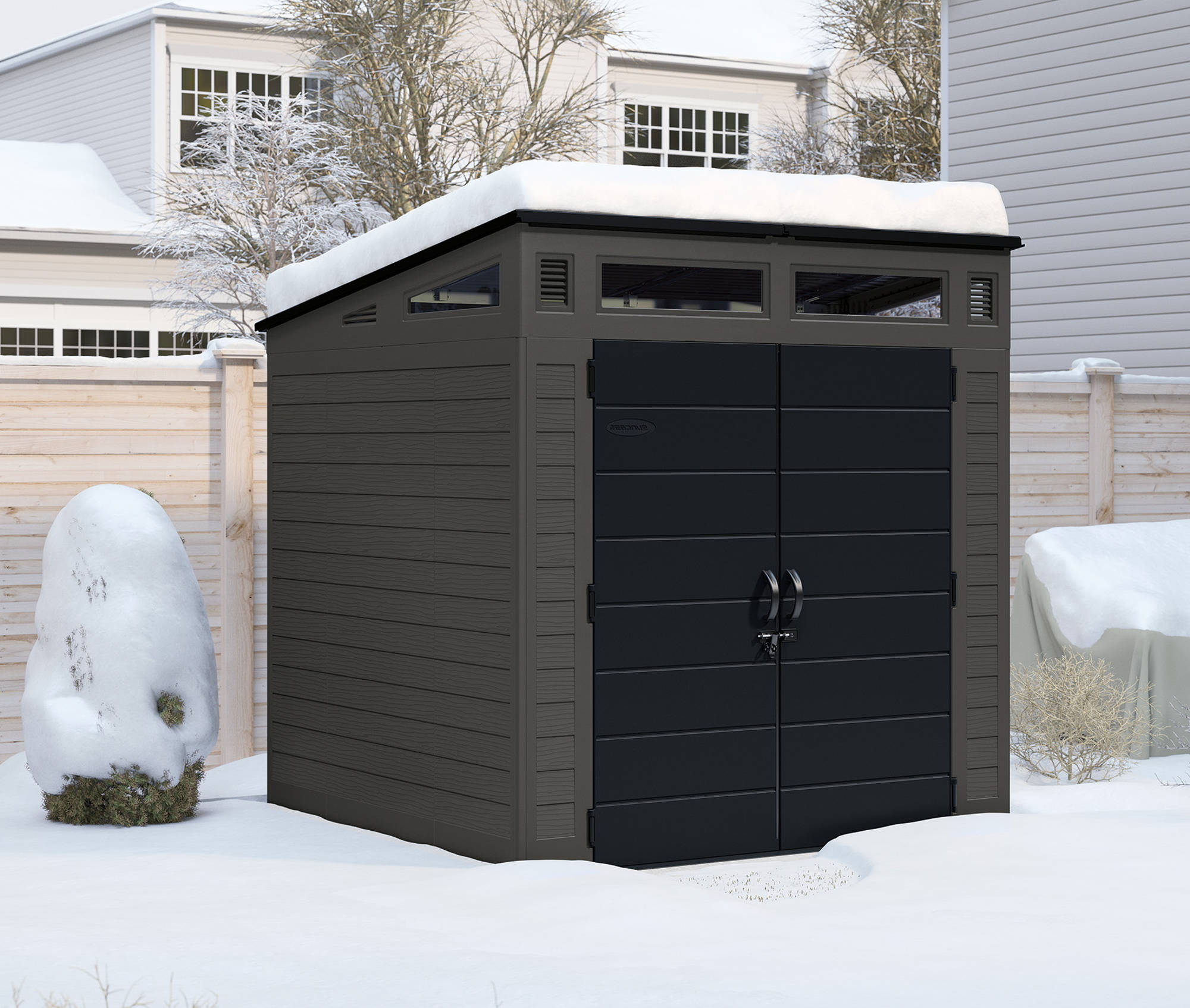 Suncast Modernist 7x7 Pent Roof Plastic Shed