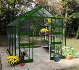 Halls Cotswold Blockley Green 8x12 Greenhouse - Polycarbonate Glazing