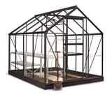 8x6 Black Halls Popular Greenhouse - Polycarbonate Glazing