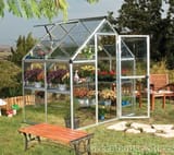 Palram Canopia Harmony 6x4 Silver Greenhouse - Clear Polycarbonate