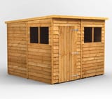 Power 8x8 Overlap Pent Wooden Shed