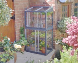 Halls 2x6 Wall Garden Lean-to Greenhouse With Toughened Glazing