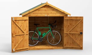 Power 6x3 Apex Wooden Bike Shed