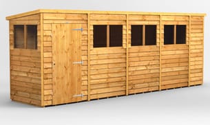 Power 18x4 Overlap Pent Wooden Shed