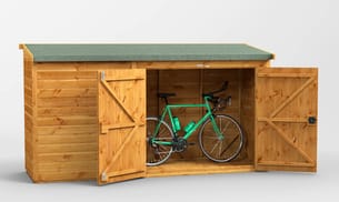 Power 10x3 Pent Wooden Bike Shed