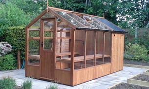 Swallow Kingfisher 6x4 Greenhouse + 4ft Shed Combination