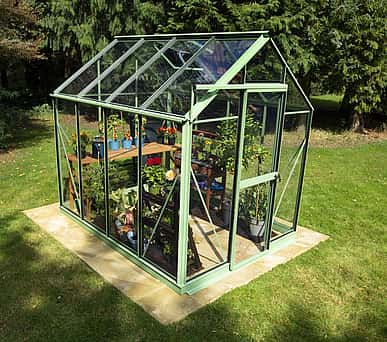 Evika G1 6x8 Pale Green Greenhouse  - Clear Acrylic