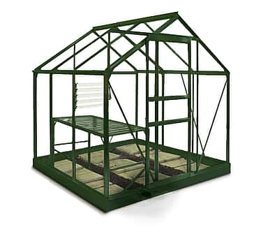 6x6 Green Halls Popular Greenhouse - Horticultural Glass