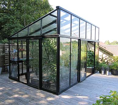8x17 Janssens Modern Pent Roof Greenhouse