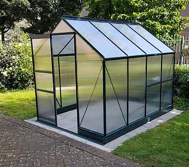 Vitavia 8x6 Green Apollo 5000 Greenhouse - Polycarbonate Glazing