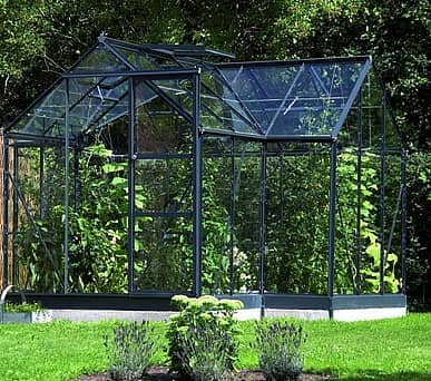 Eden Orangery Grey Greenhouse - 3mm Toughened Glazing