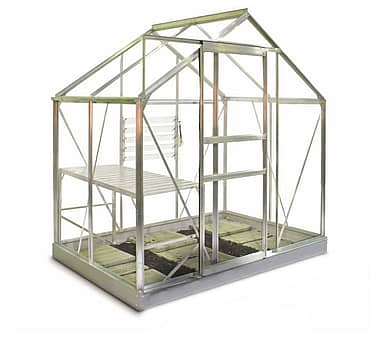 6x4 Halls Popular Greenhouse - Toughened Glass