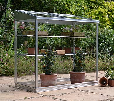 2x4 Lichfield Aluminium Midi Greenhouse - Toughened Glass
