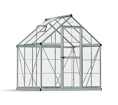 Palram Canopia Harmony 6x6 Silver Greenhouse - Clear Polycarbonate