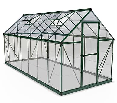 Palram Canopia Harmony 6x14 Green Greenhouse - Clear Polycarbonate