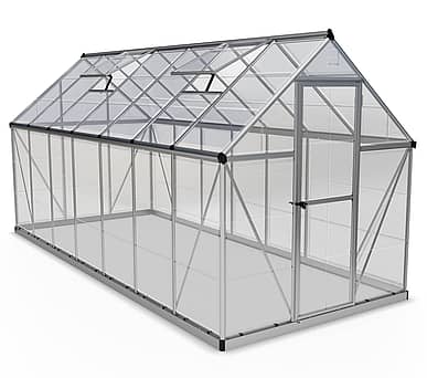 Palram Canopia Harmony 6x14 Silver Greenhouse - Clear Polycarbonate