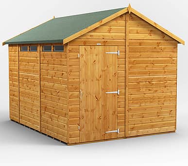 Power 8x10 Apex Security Shed