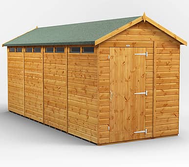 Power 6x16 Apex Security Shed