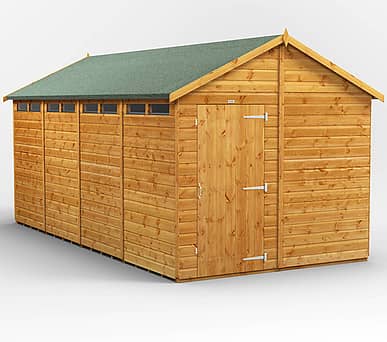 Power 8x16 Apex Security Shed