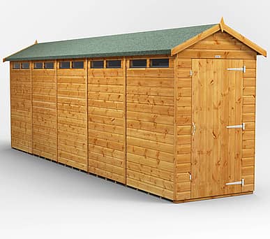 Power 4x20 Apex Security Shed 