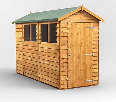 Power 4x10 Overlap Apex Wooden Shed
