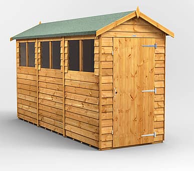 Power 4x12 Overlap Apex Wooden Shed