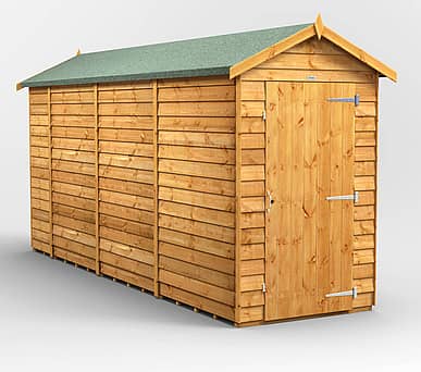 Power 4x14 Windowless Overlap Apex Wooden Shed