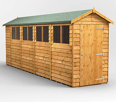 Power 4x18 Overlap Apex Wooden Shed
