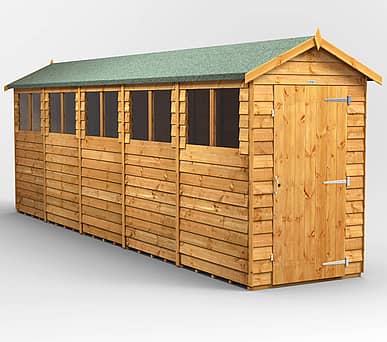 Power 4x20 Overlap Apex Wooden Shed