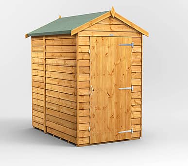 Power 4x6 Windowless Overlap Apex Wooden Shed