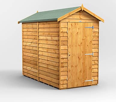 Power 4x8 Windowless Overlap Apex Wooden Shed