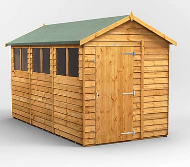 Power 6x12 Overlap Apex Wooden Shed