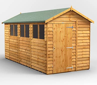 Power 6x14 Overlap Apex Wooden Shed