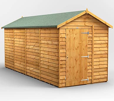 Power 6x16 Windowless Overlap Apex Wooden Shed