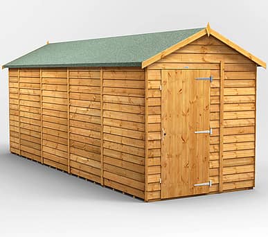 Power 6x18 Windowless Overlap Apex Wooden Shed
