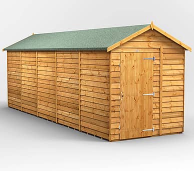 Power 6x20 Windowless Overlap Apex Wooden Shed