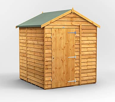 Power 6x6 Windowless Overlap Apex Wooden Shed