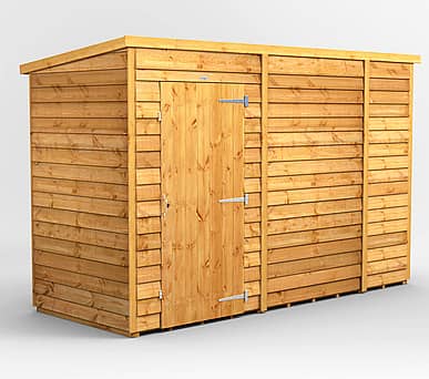 Power 4x10 Windowless Overlap Pent Wooden Shed
