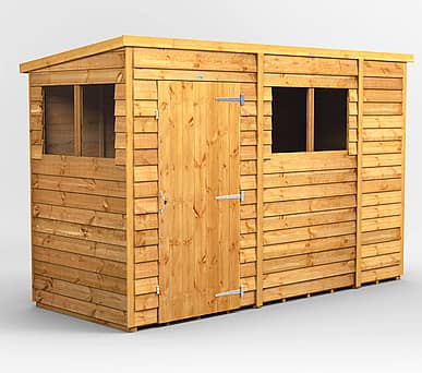 Power 4x10 Overlap Pent Wooden Shed