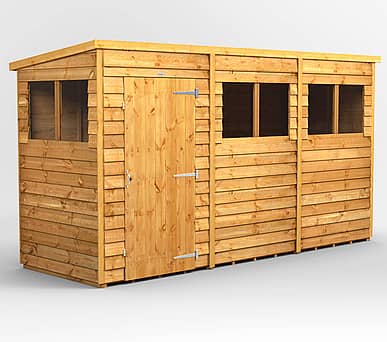 Power 4x12 Overlap Pent Wooden Shed