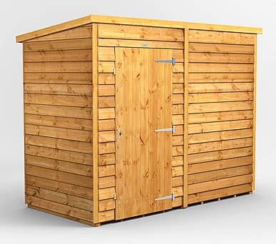 Power 4x8 Windowless Overlap Pent Wooden Shed