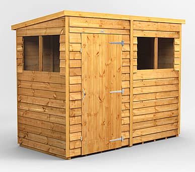 Power 4x8 Overlap Pent Wooden Shed